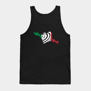 Corazón Bandera Italia Eurovisión Tank Top